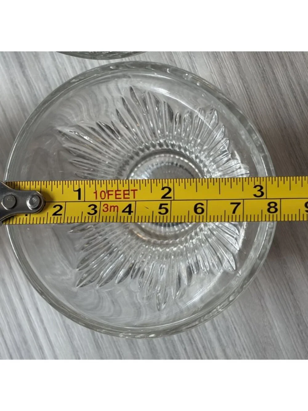 Indiana Glass Set 4 Vintage Art Deco Sunburst Rocks Clear Glasses Barware Retro